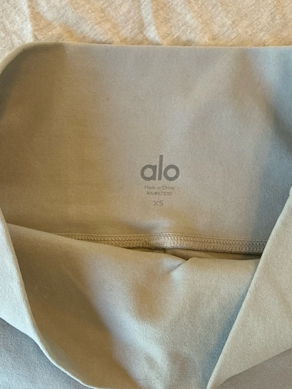 ALO Yoga Light Gray High-Waist Bike Shorts